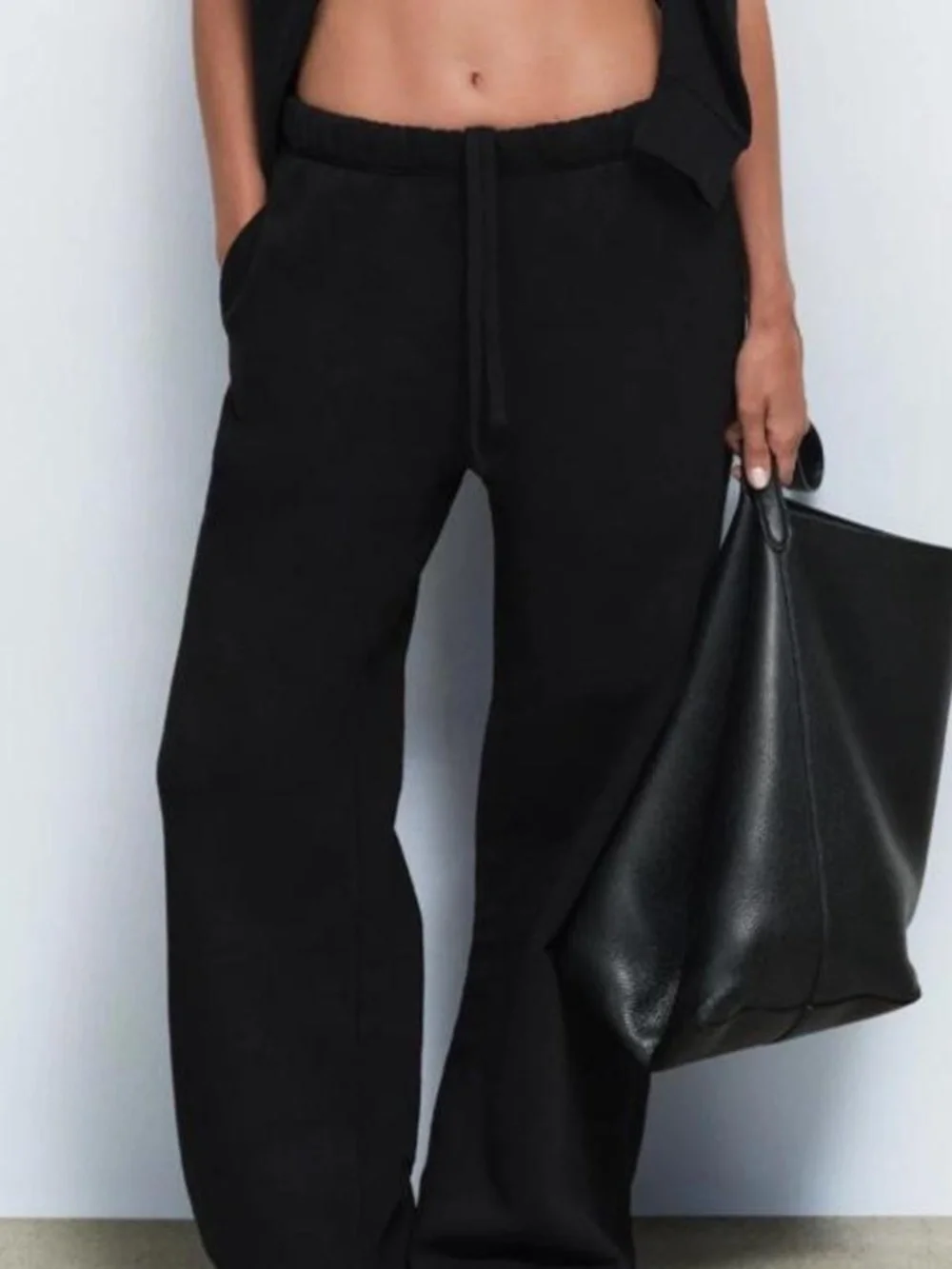 Mate the label organic fleece straight leg sweatpant black medium - Picture 1 of 6
